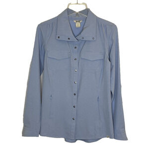 Women's XS Duluth Trading Company Sol Survivor Sun Protection Shirt Blue